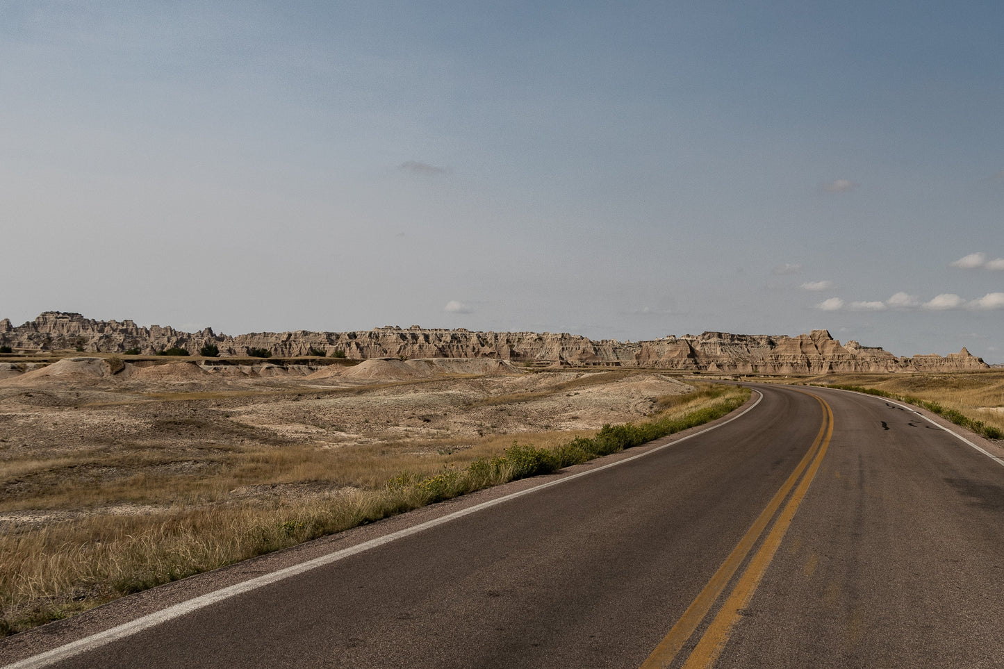 Highway Through the Badlands of South Dakota